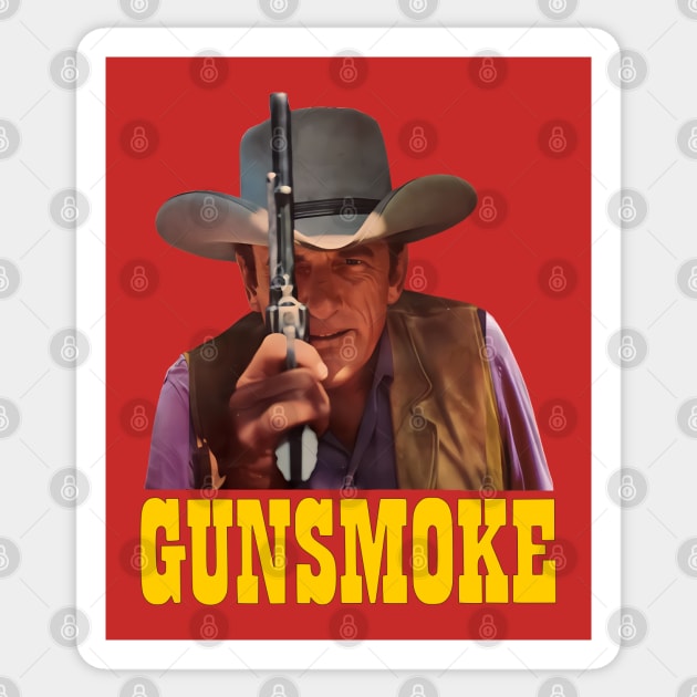 Matt Dillon - Gun - Gunsmoke - Tv Western Sticker by wildzerouk